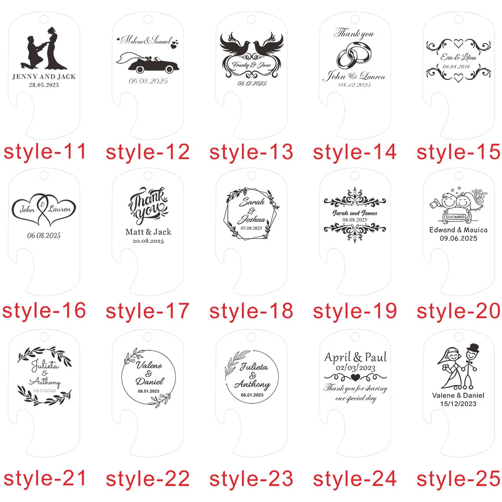 Bottle Opener Custom Laser Engraving Name Keychain Gold Stainless Steel.