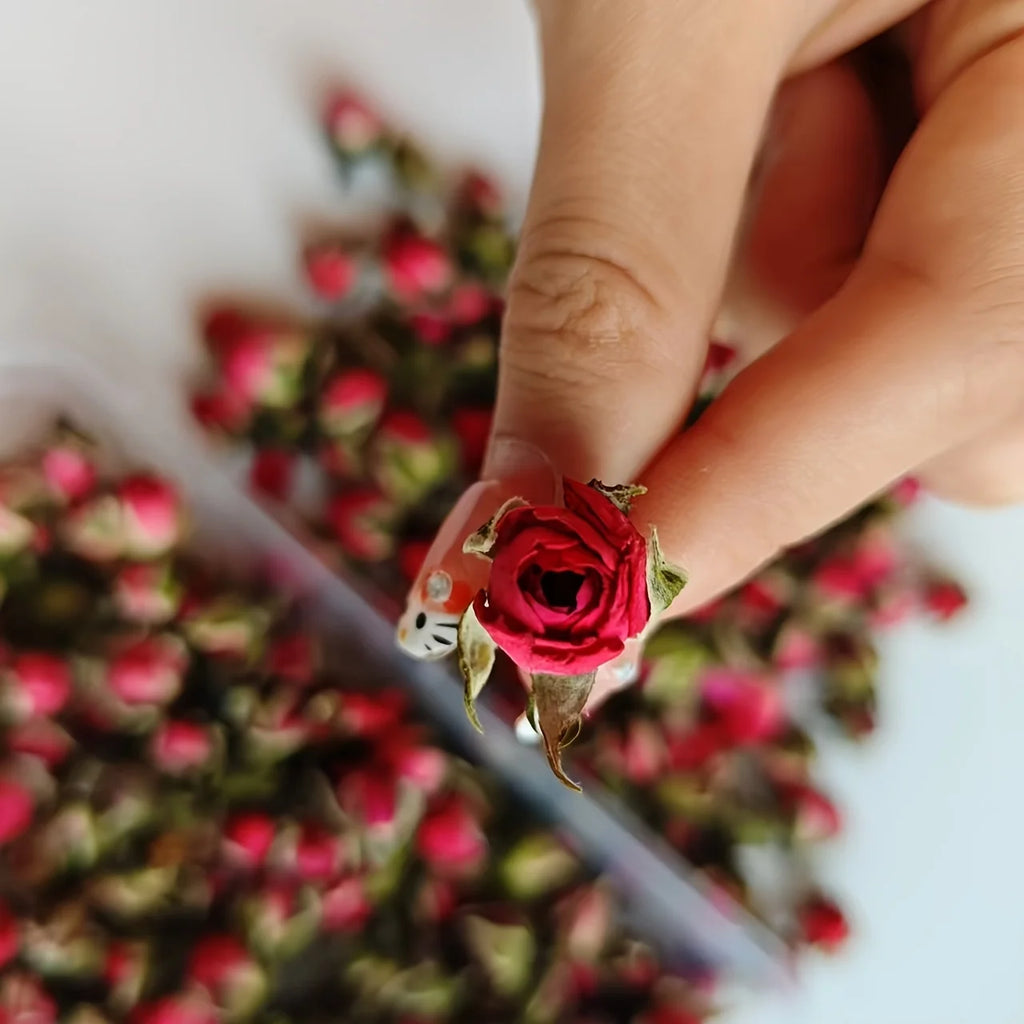 Decorazione per il soggiorno con fiori secchi di rose rosa, fatta a mano.