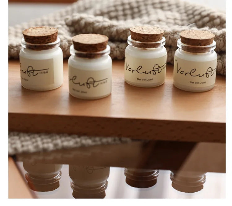 Mini vela de cera de soja para aromaterapia.