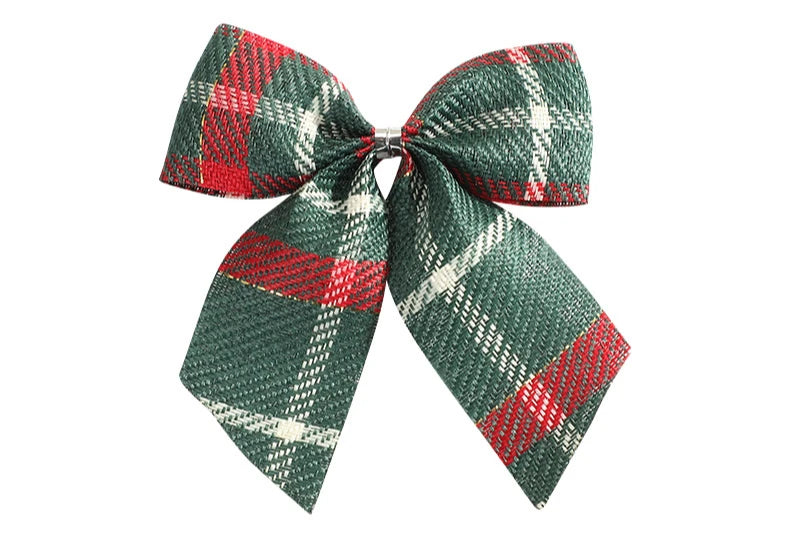 Lazos navideños Lazos dorados y rojos.