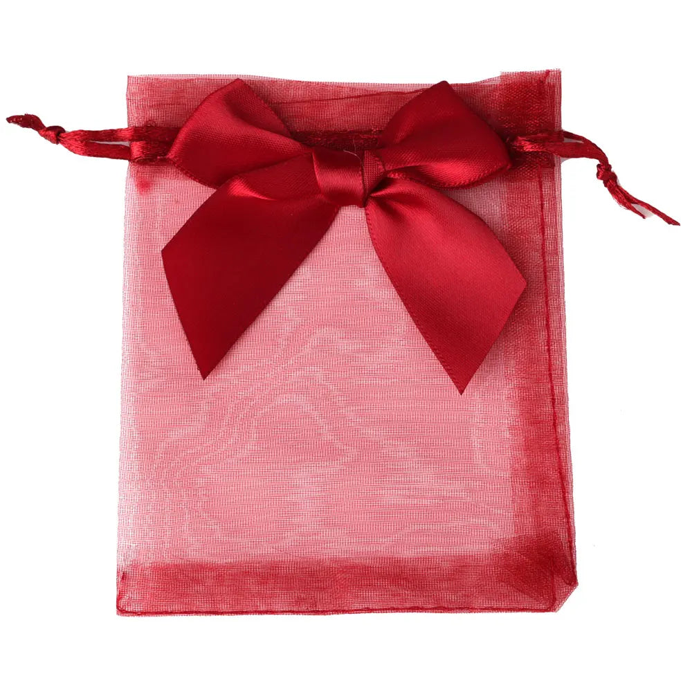 Organza Gift Bag Bow knot Drawstring Pouch.