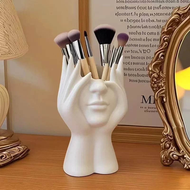 A Face Of A Million Thoughts Makeup Brush Holder.