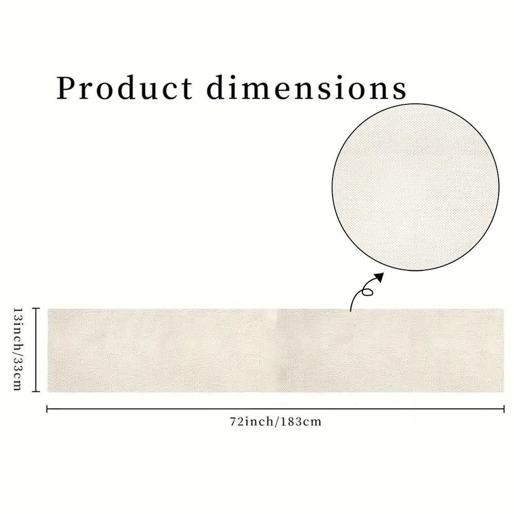 Runner da tavola natalizio rettangolare con motivo di alberi e fiocchi di neve.