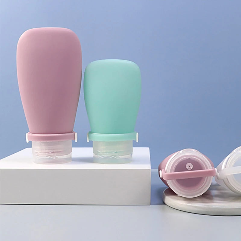 Bottiglia da viaggio portatile in silicone per cosmetici, bottiglia vuota ricaricabile