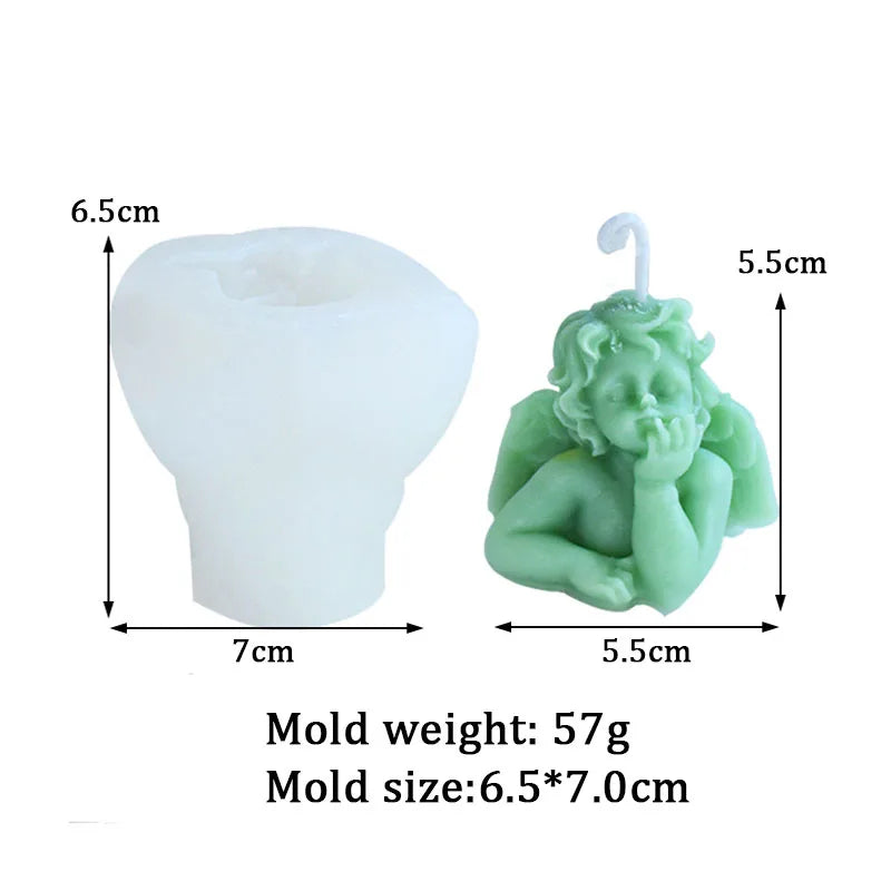 Lovely Angel Silicone Mold Aromatherapy Candle Plaster Making.