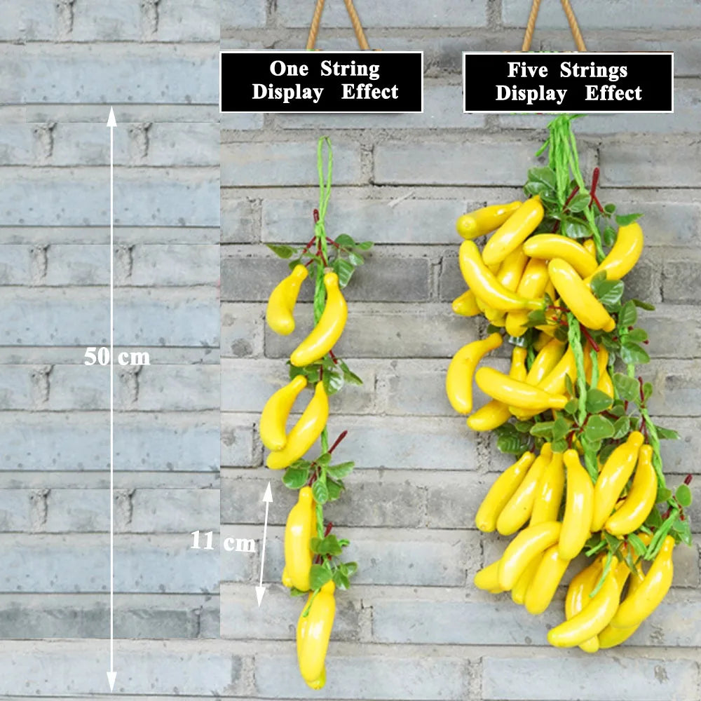 Künstliche Schnüre bilden verschiedene Gemüse- und Obstsorten nach.