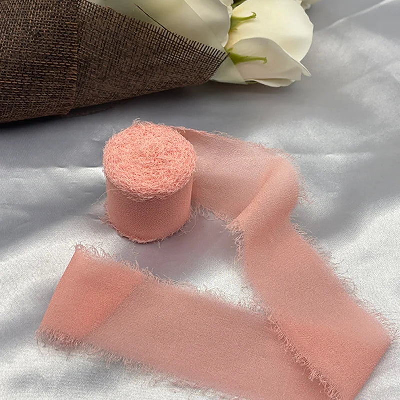 Nastro di pizzo, nastro di seta chiffon, fiori