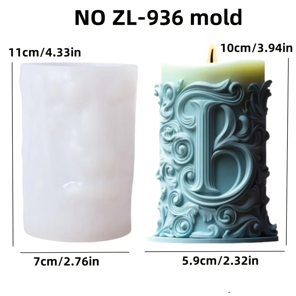 Silicone Mold Flower Lavender Gypsum Cylindrical Candle Making