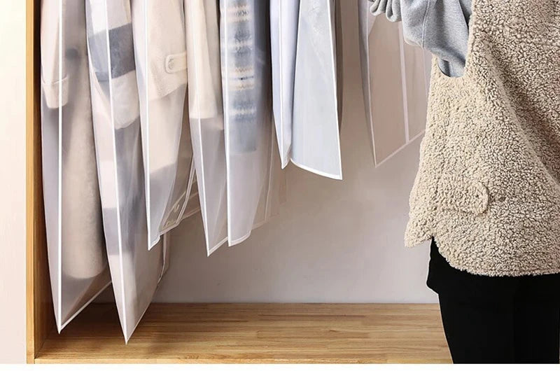 Sacchetto copri-polvere per vestiti, 5 pezzi, con cerniera