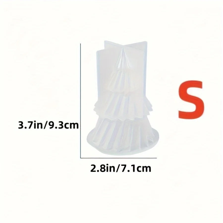 Stampo in silicone per candele ChristmasTree a forma di albero di Natale.