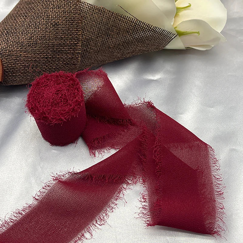 Nastro di pizzo, nastro di seta chiffon, fiori