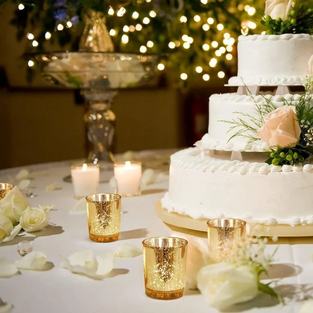 Mercury Glass Tealight Candle Holders