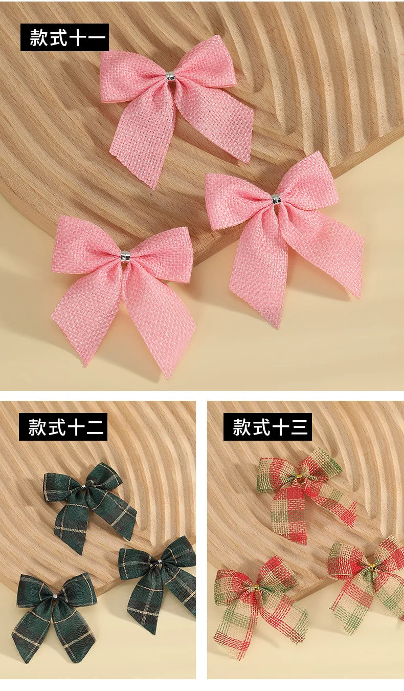 Lazos navideños Lazos dorados y rojos.