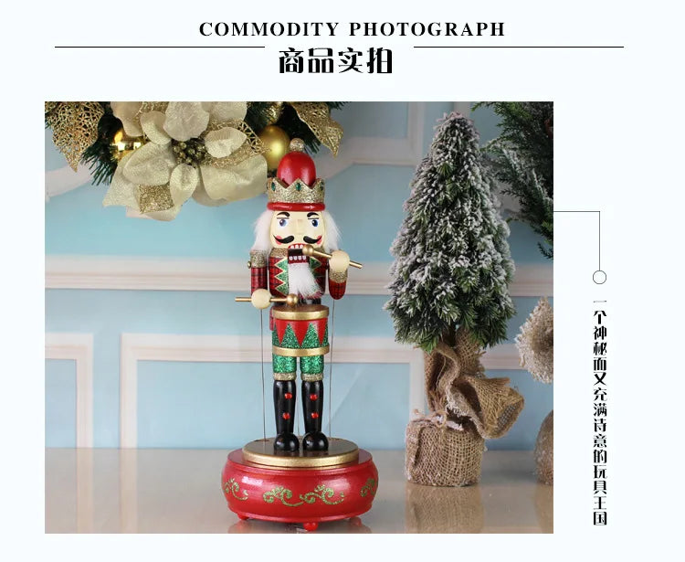 Nutcracker Round Base Wooden Soldier 36CM