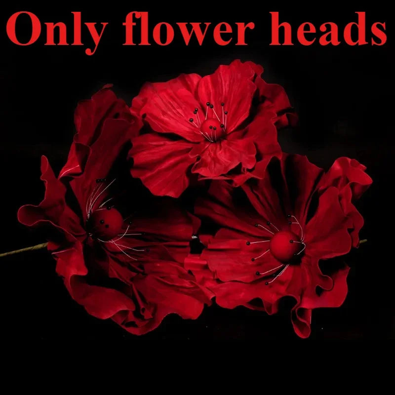 Grandi fiori artificiali in schiuma con supporto per guinzaglio stradale, 50/60/75 cm