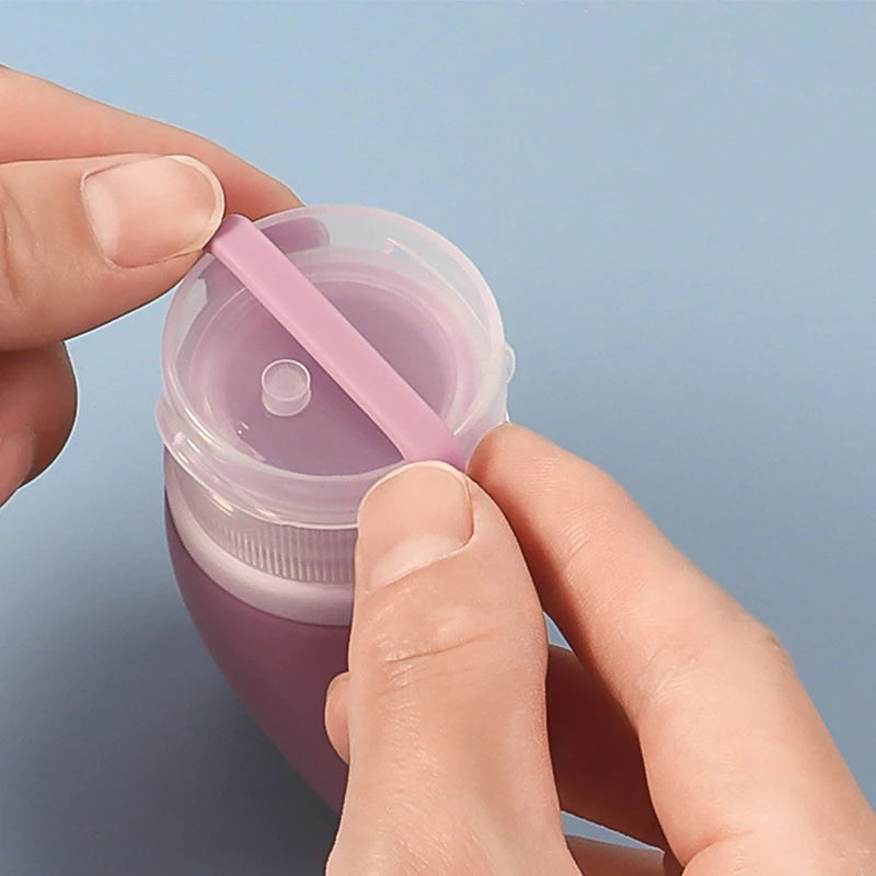 Bottiglia da viaggio portatile in silicone per cosmetici, bottiglia vuota ricaricabile