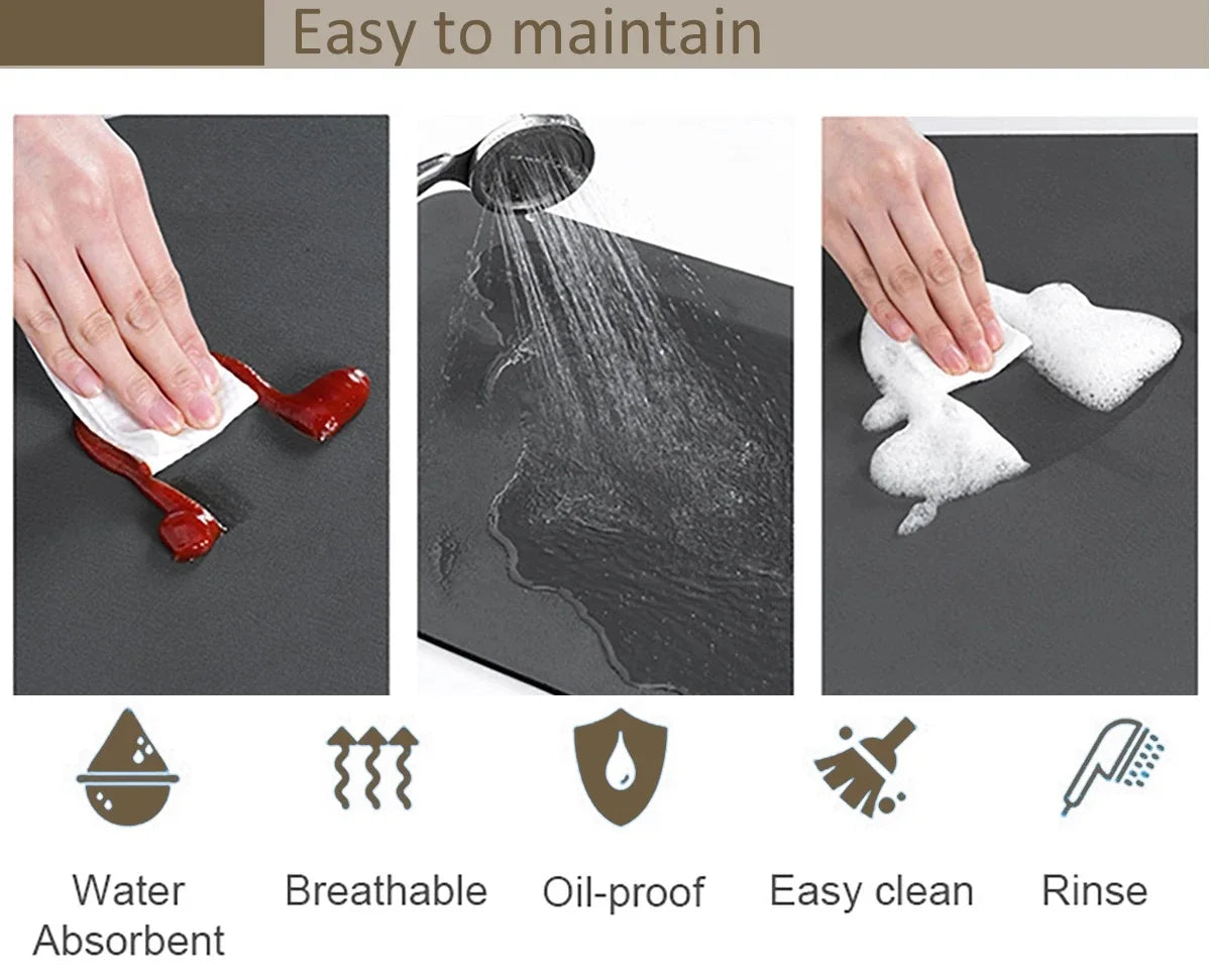 Tappetino assorbente da cucina grande con fiori e rose