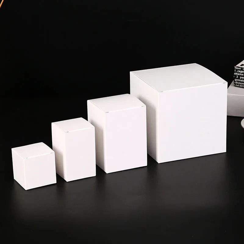 White Cardboard Packaging Box Multi Size 50pcs.