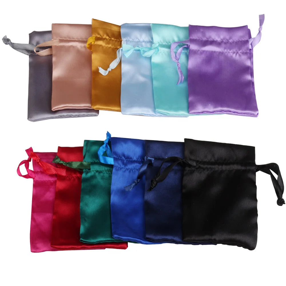 Satin Drawstring Pouch For Packing Gift Bag.