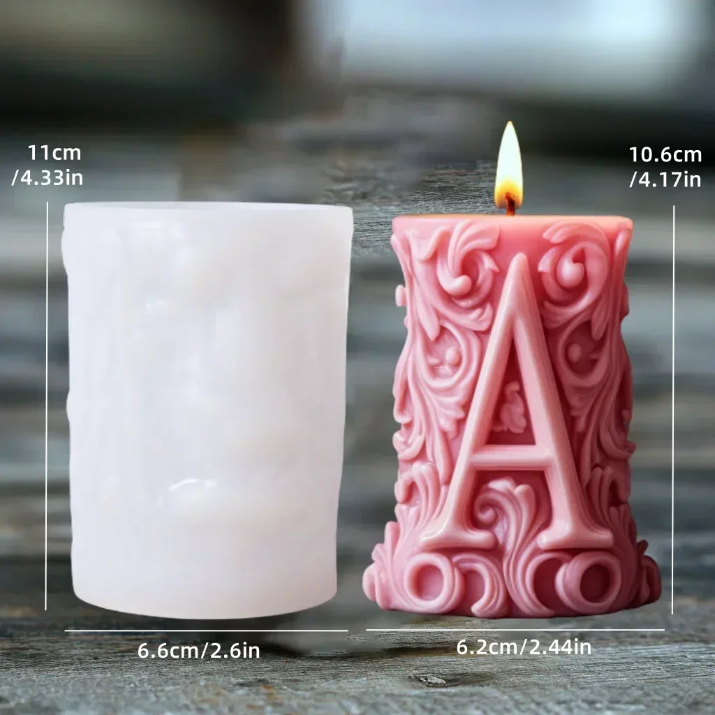 Silicone Mold Flower Lavender Gypsum Cylindrical Candle Making