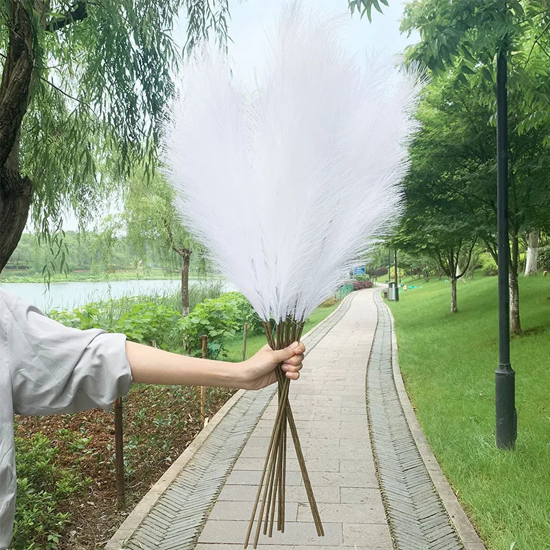 Artificial Pampas Grass Dried Reed Flowers 5pcs 100cm