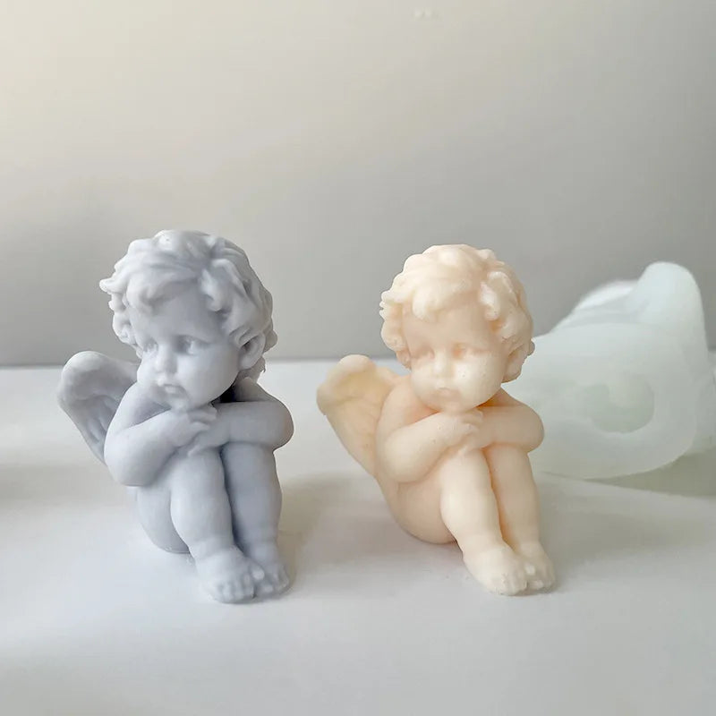Lovely Angel Silicone Mold Aromatherapy Candle Plaster Making.
