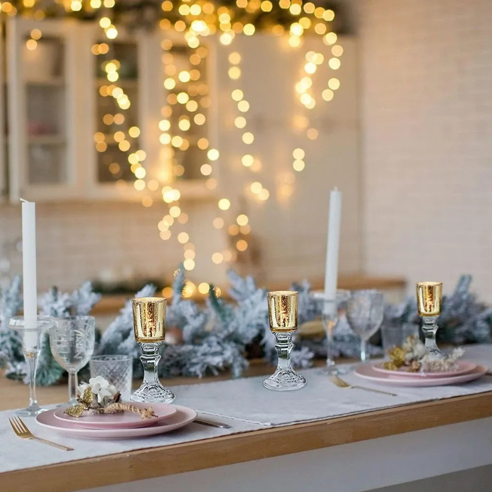 Mercury Glass Tealight Candle Holders