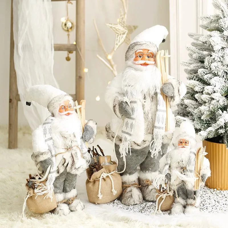 Grandi bambole di Babbo Natale decorative da 60 cm, Babbo Natale in piedi.