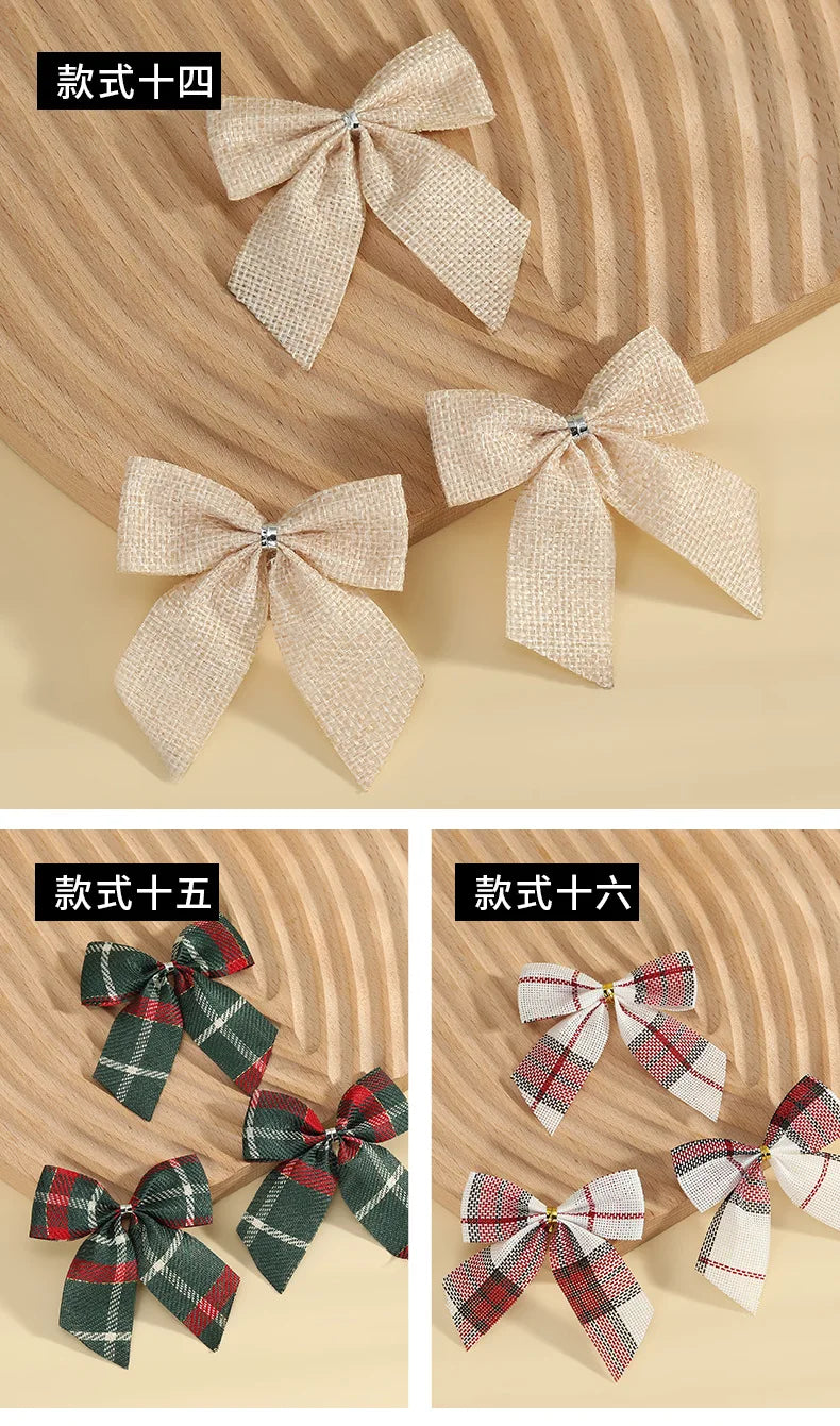 Lazos navideños Lazos dorados y rojos.