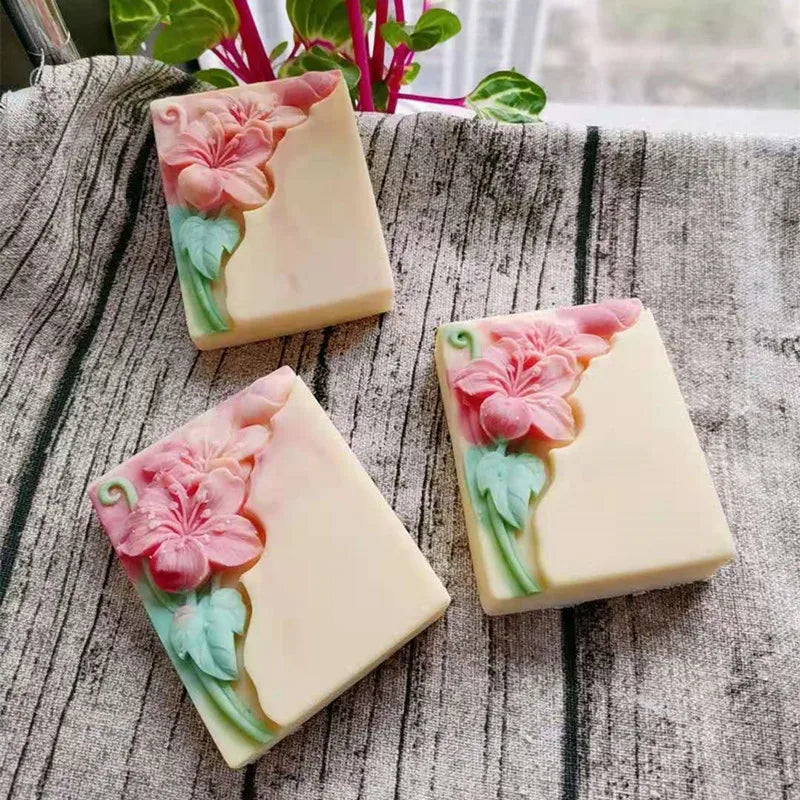 Elegant Sunflower Soap Mold 3D Rectangler