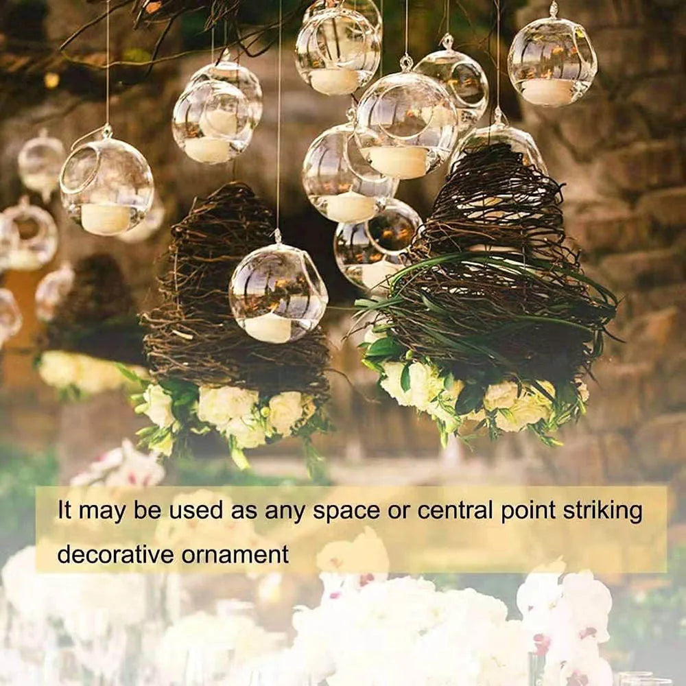 Tea Light Holder Crystal Glass Hanging Diameter 6cm/8cm