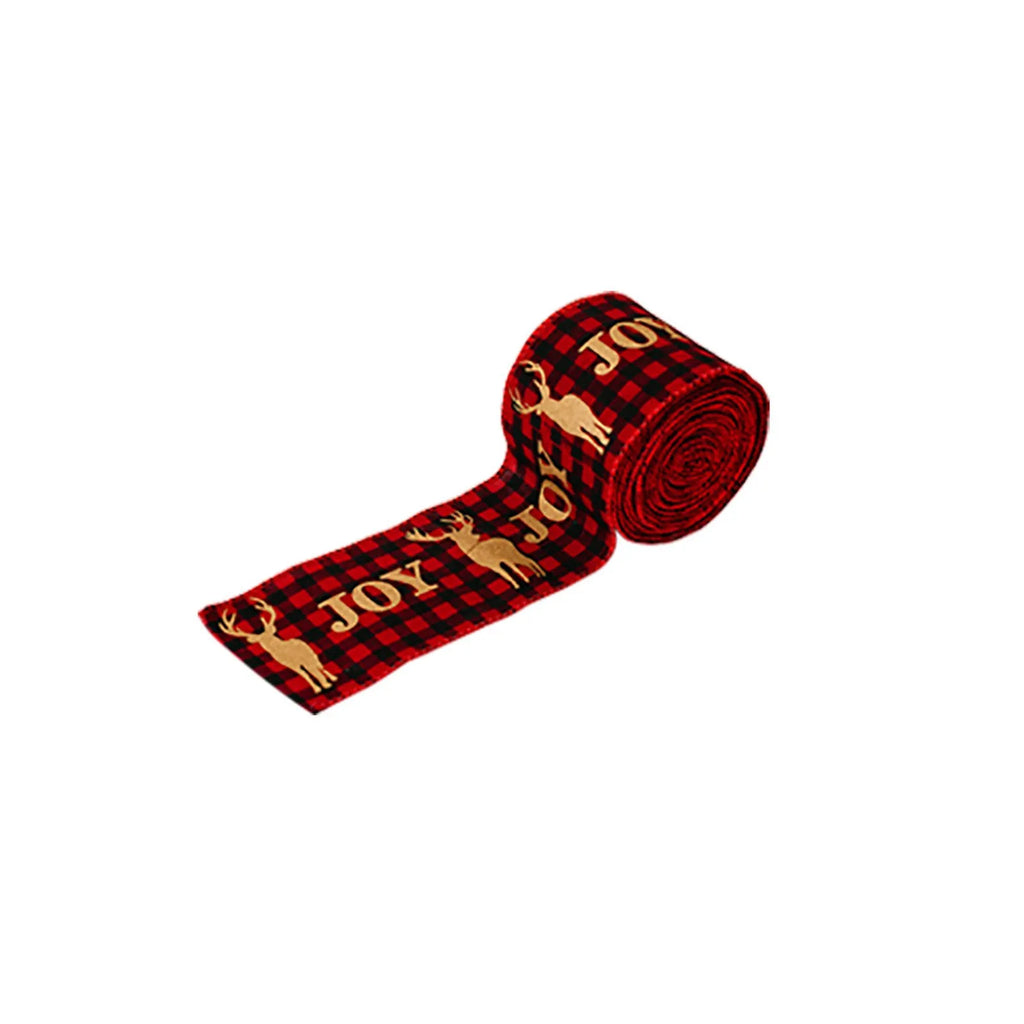 Christmas Fabric Ribbon Burlap Wreat Gift.