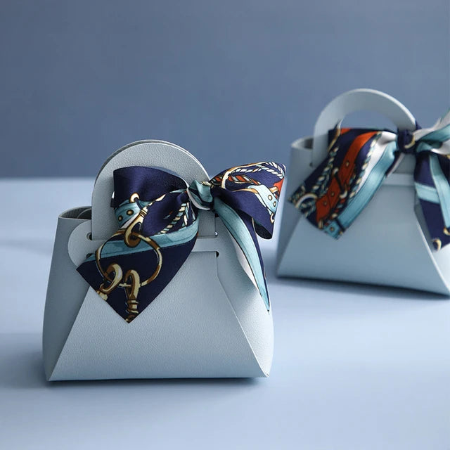 Mini bolso de mano de cuero con lazo (5 unidades)