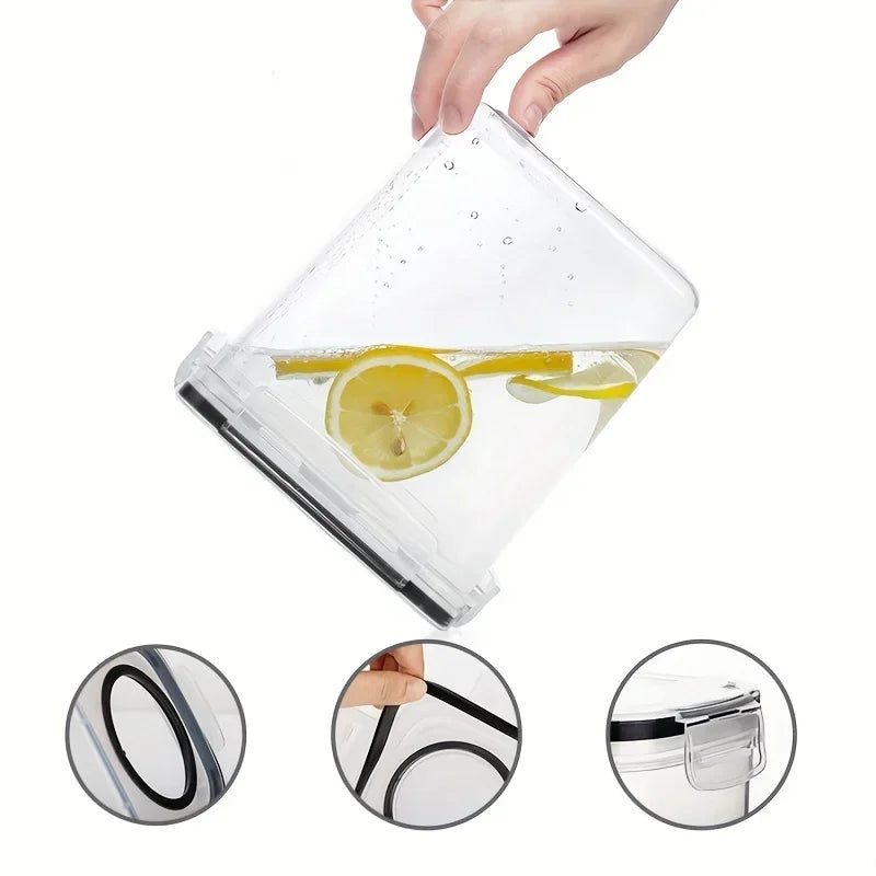 Contenitore ermetico per cereali, contenitore per alimenti, in plastica trasparente sigillato