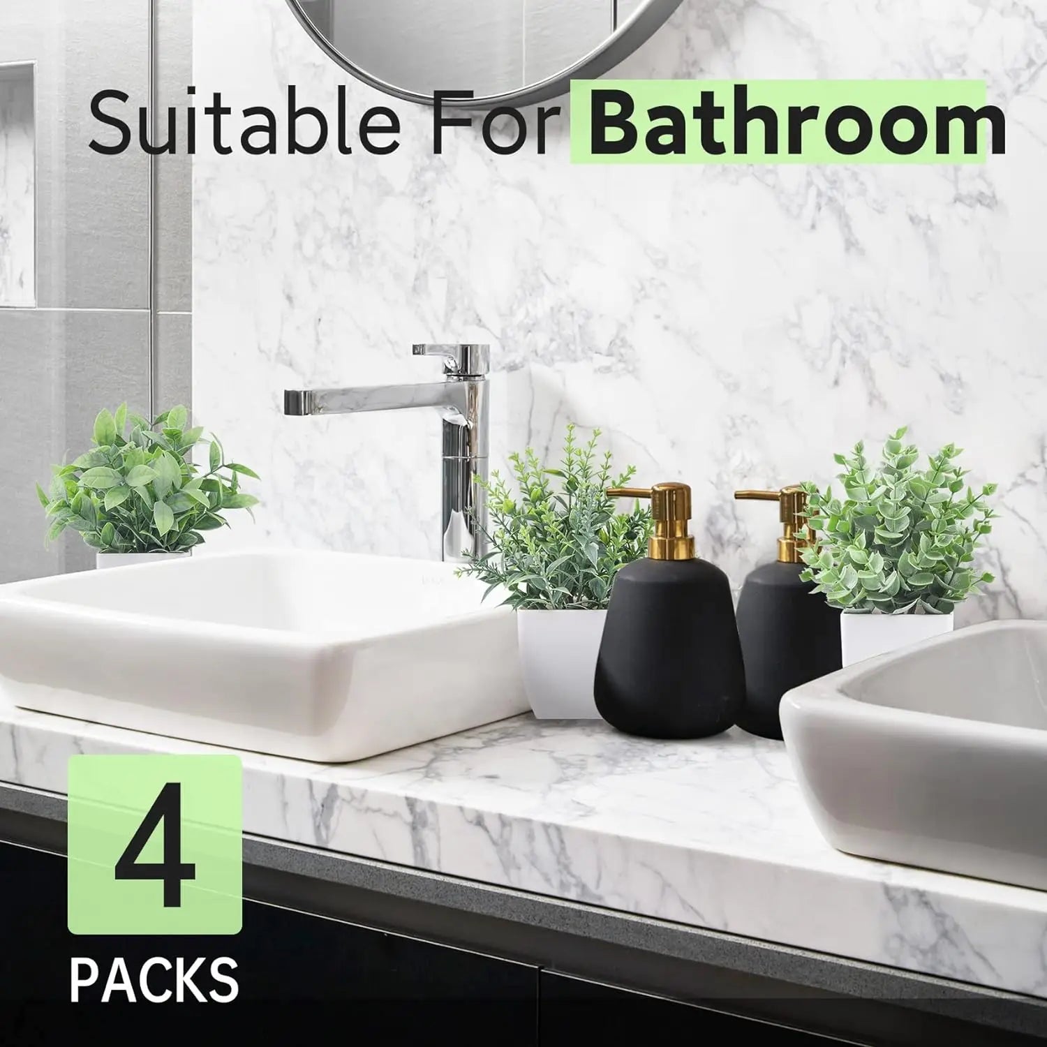 Bonsai finti, piante artificiali in vaso, 4 pezzi per la decorazione della casa