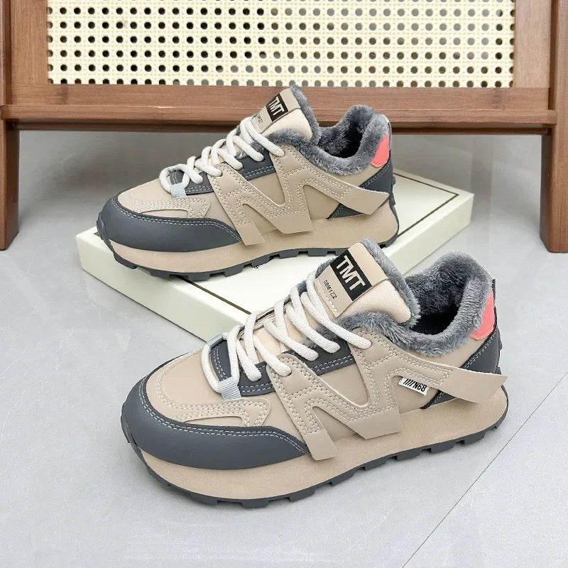 Fluffy Warm Shoes Women 2025 Winter Cotton Sneakers