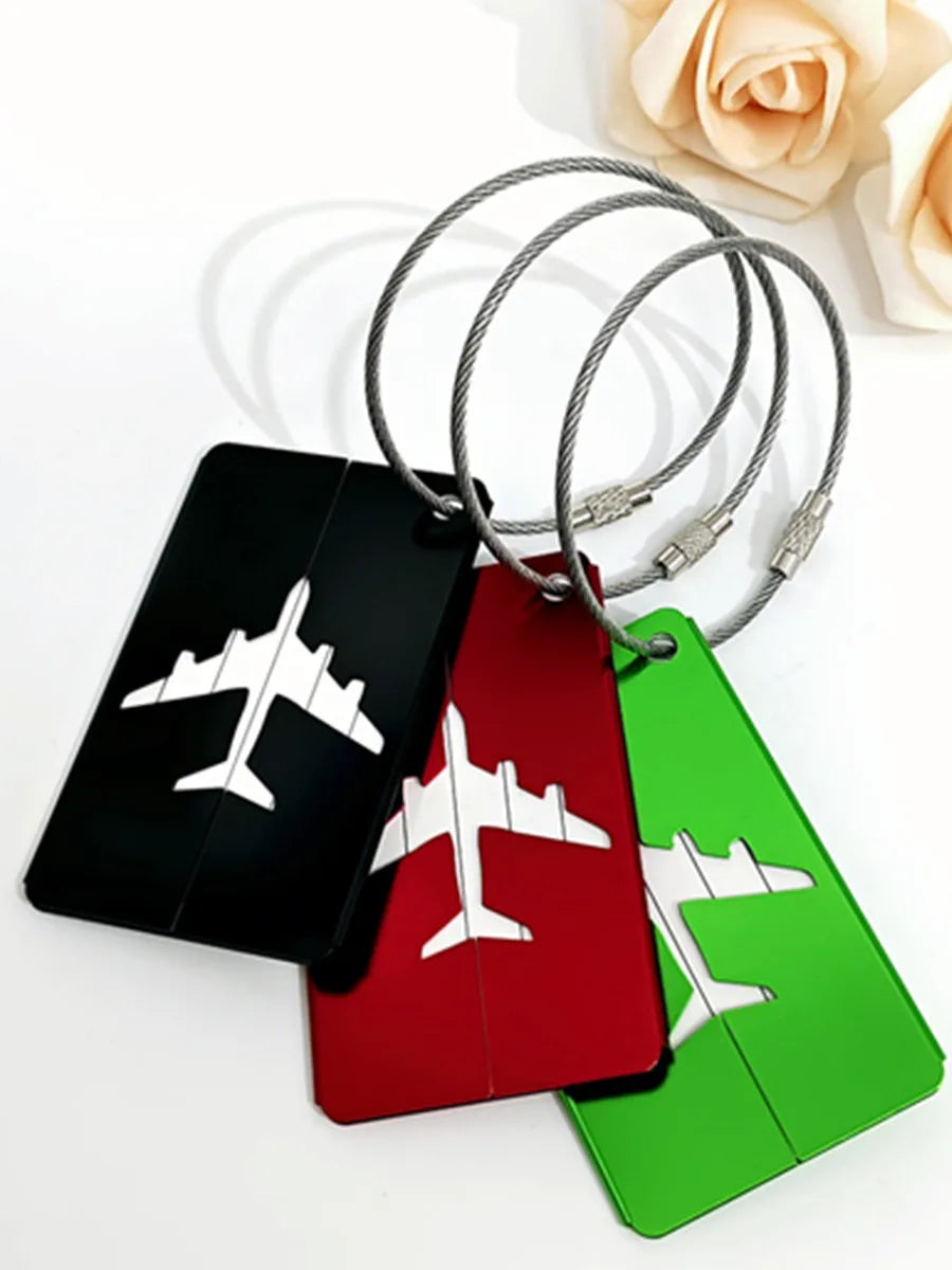 Etichetta da appendere alla valigia per bagaglio da viaggio in lega di alluminio