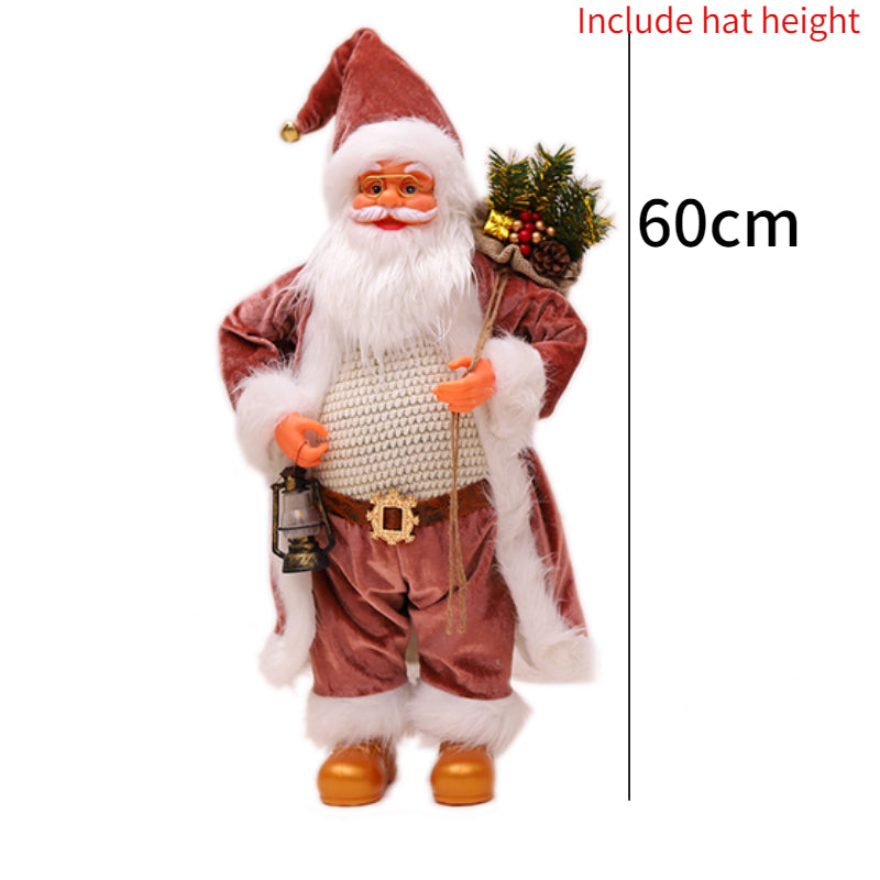 Grandi bambole di Babbo Natale decorative da 60 cm, Babbo Natale in piedi.