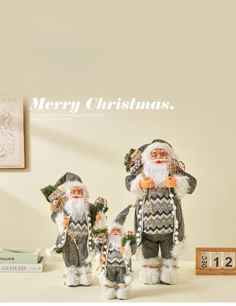 Grandi bambole di Babbo Natale decorative da 60 cm, Babbo Natale in piedi.