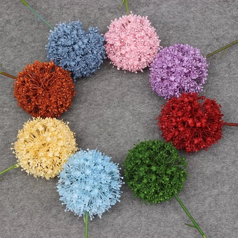 Grande ramo artificiale di cipolla colorata per sala da matrimonio, floreale, 75 cm.