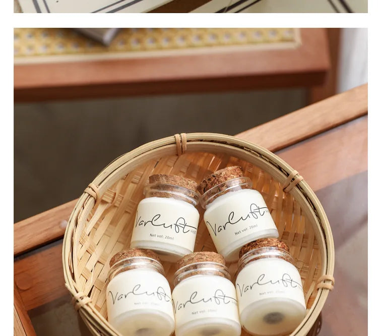 Mini vela de cera de soja para aromaterapia.