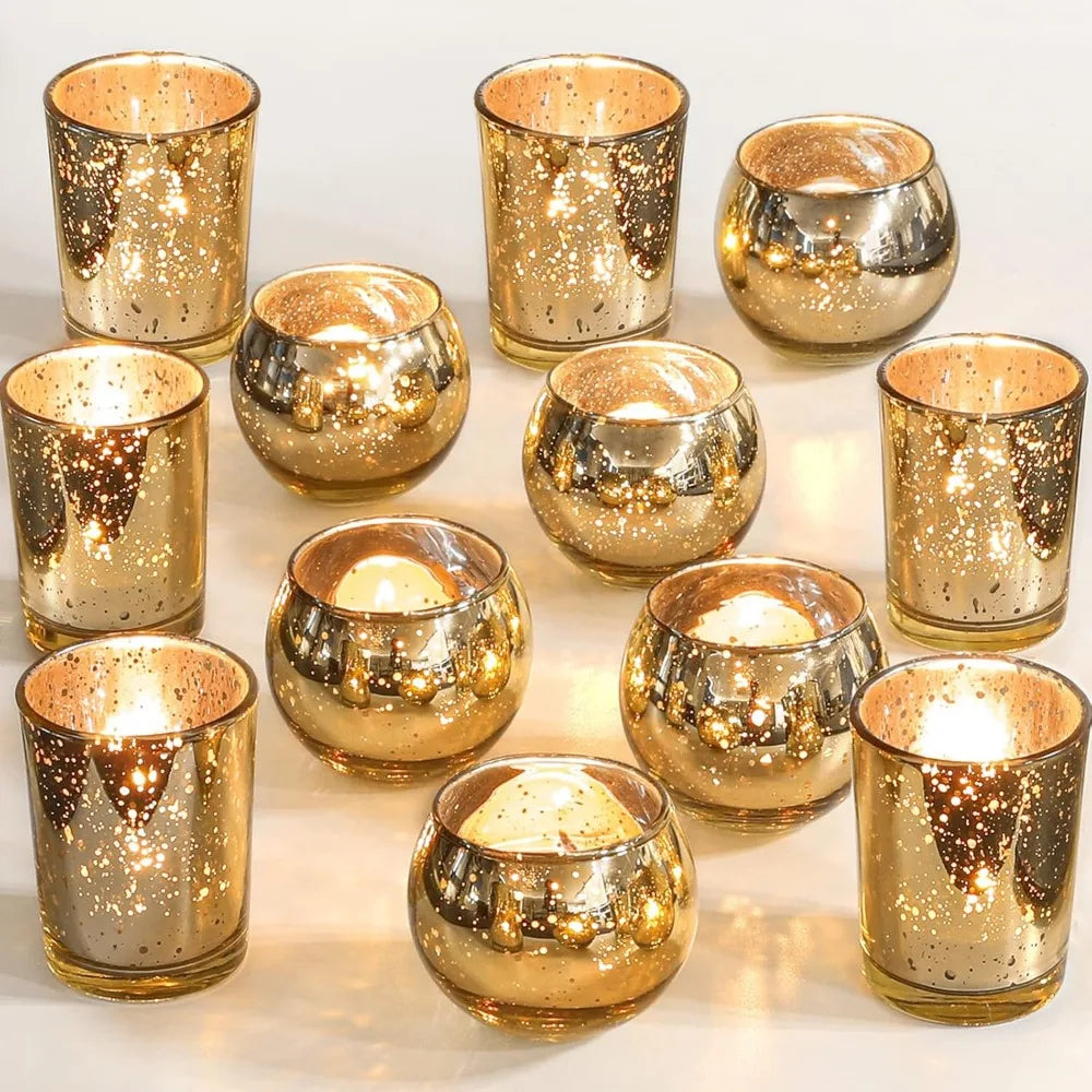 Mercury Glass Tealight Candle Holders