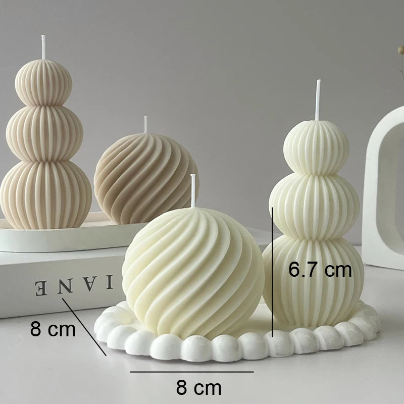 Creative geometric wave ball scented candle fragrance.
