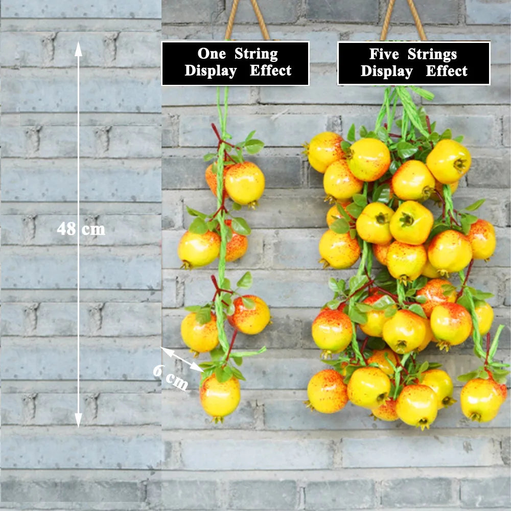Künstliche Schnüre bilden verschiedene Gemüse- und Obstsorten nach.