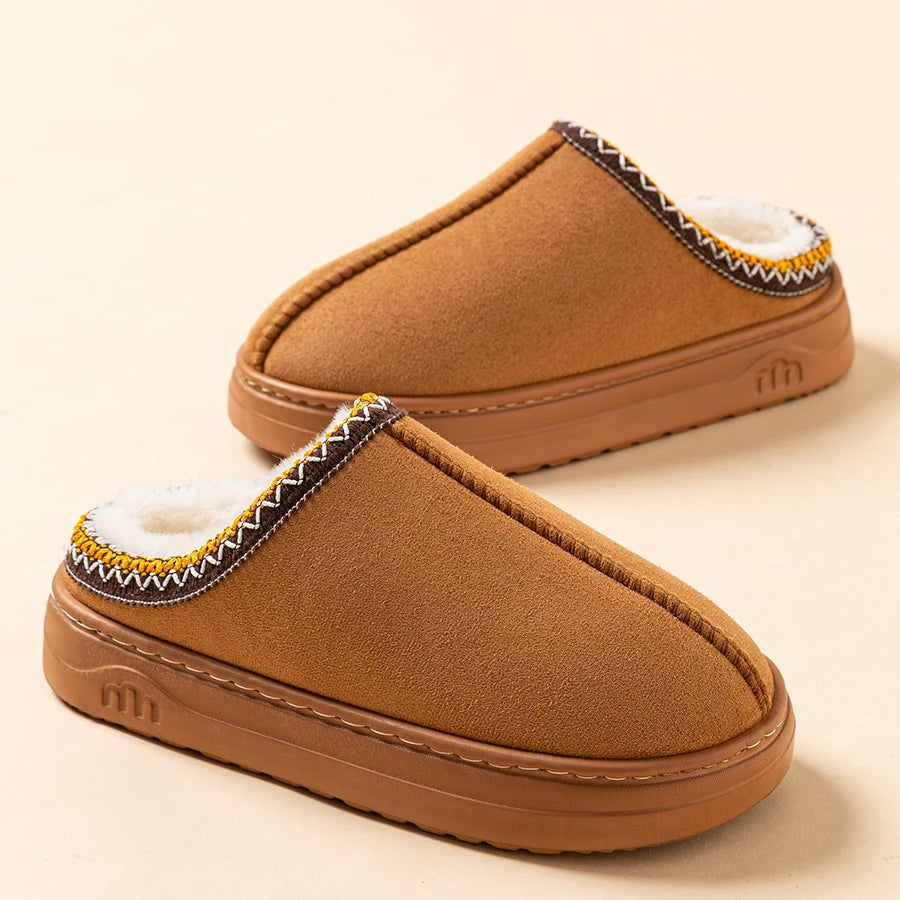 Winter Women's Slipper Fashion Fuzzy Fur Anti-slip Soft Sole Leisure