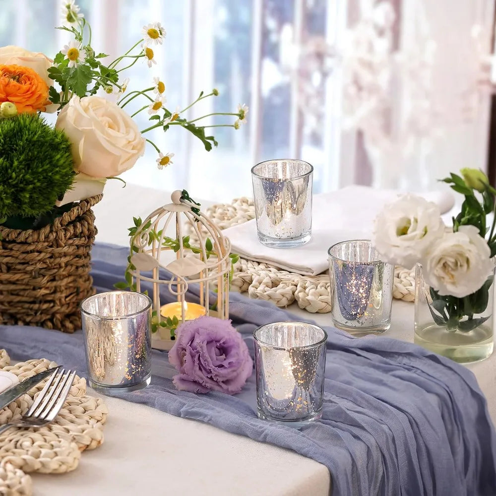 Mercury Glass Tealight Candle Holders