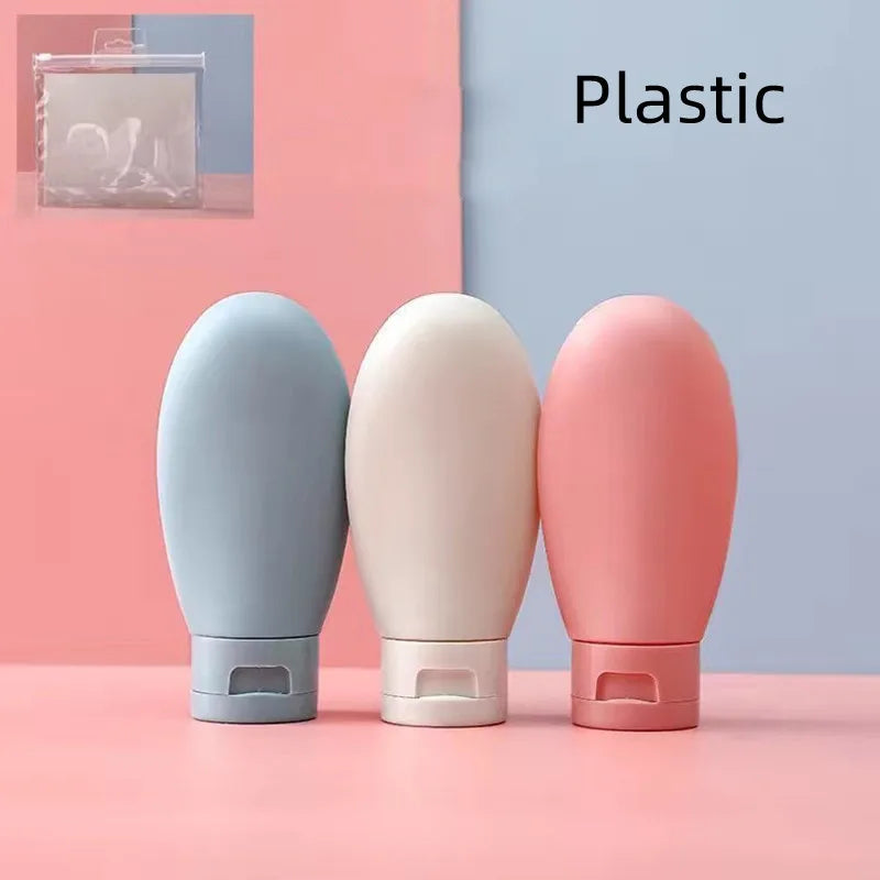 Bottiglia da viaggio portatile in silicone per cosmetici, bottiglia vuota ricaricabile