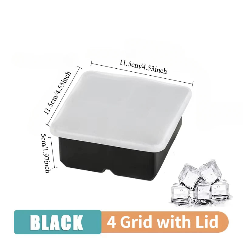 Stampi per cubetti di ghiaccio in silicone per la casa o per bar, 4/6/8/15 griglie