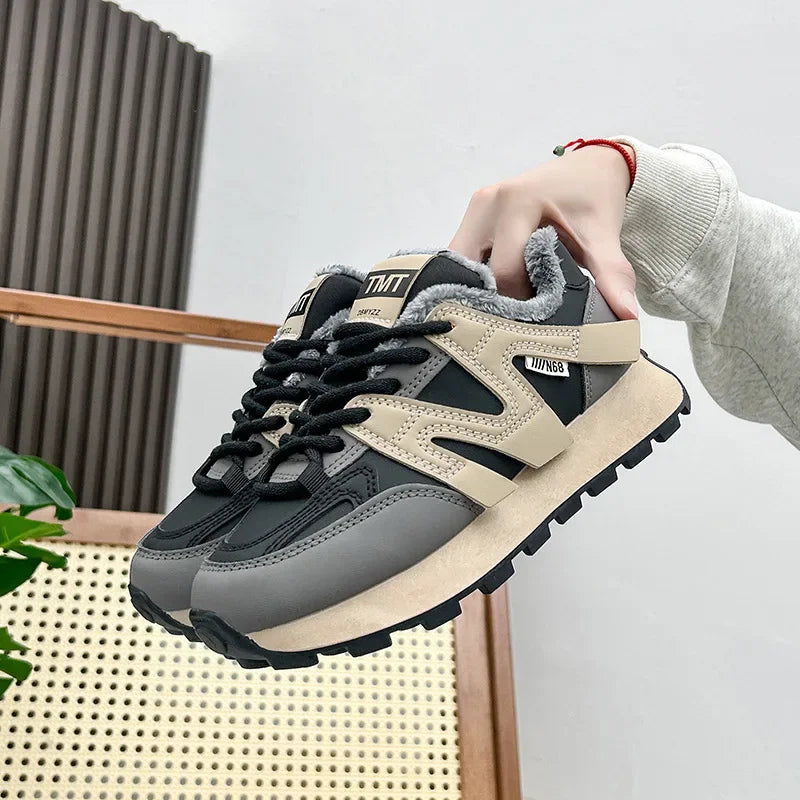 Fluffy Warm Shoes Women 2025 Winter Cotton Sneakers