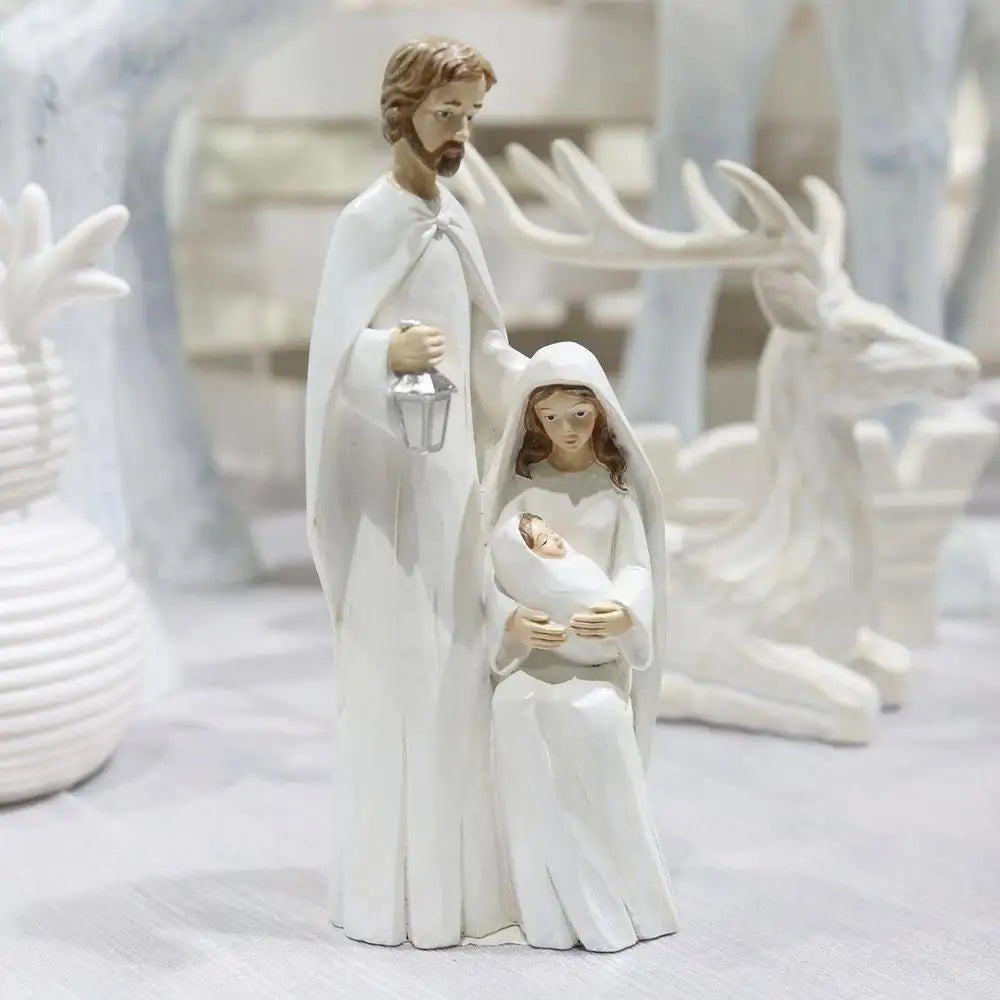 Figuras de la Sagrada Familia de Navidad Figura de la Natividad Figura de Madera.